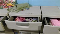 PLASTIC TOTE WITH DRAWERS