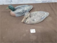 2 Vintage decoy ducks