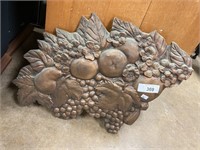 Azell bronze fruit wall hanging plaque. Measures