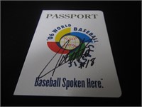 Tomoya Satozaki Signed Baseball Passport SSC COA
