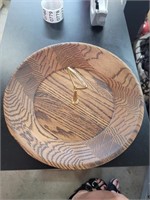 Rustic oak wooden serving Bowl