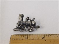 Pewter Locomotive Train Engine Pin by Jason