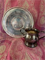 Antique Sterling Silver Tray and Cup