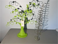 2 METAL ART TREE DECORATIONS