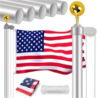 16FT Heavy Duty Aluminum Flag Pole Kit