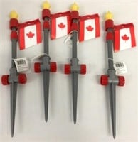 4 New Canadian Flag Water Lawn Sprinklers