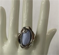 Carolyn Pollack Blue Lace Agate Ring- Size 10