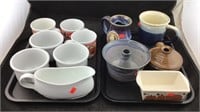 Tray Of Pottery and Ceramic Items Including