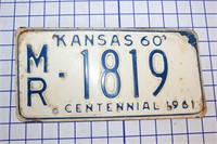 VINTAGE LICENSE PLATE