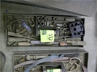 PLASTIC TOOL CADDY AND CONTENTS