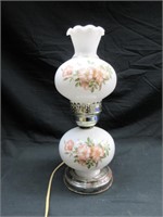 Porcelain Elect. Hurricane Lamp 14.5"T