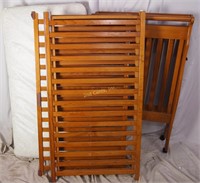 Solid Wood Children's Sleigh Bed Crib W Mattress