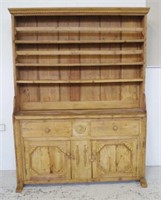 Large rustic pine kitchen dresser