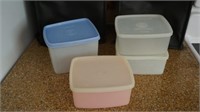 Set of 4 Vtg Tupperware Storage Containers