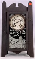 Sessions shelf clock, oak arts & crafts case,