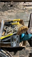 Cord drill, broom and various hardware
