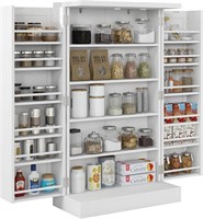 $109  HOMCOM 41 Kitchen Pantry Storage Cabinet  Fr