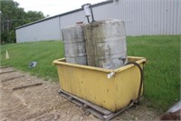 Oil Containment Box, Approx 80"X44" w/ (2) Poly