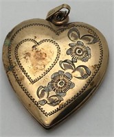 10k Gold Filled & Sterling Silver Heart Pendant