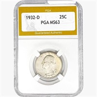 1932-D Washington Silver Quarter PGA MS63