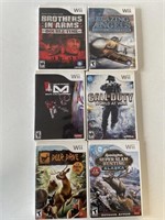 Various WII games lot of 6