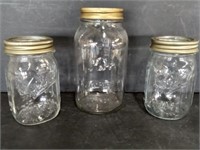 2 Ball and 1 Kerr Jars with Rings