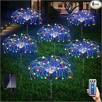 6 Pack Solar Garden Lights  8 Modes  120 LED Water