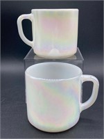 Federal Glass Moonglow Iridescent Coffee Mugs