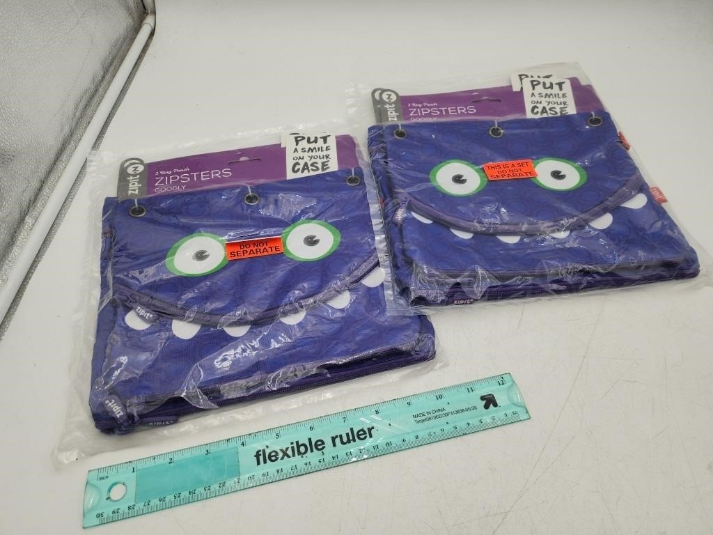 NEW 2 Zipsters 3-Ring Pouches