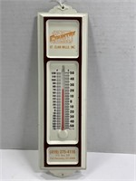 ST. CLAIR MILLS METAL ADVERTISING THERMOMETER FORT