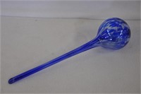 Cobalt blue & white glass plant waterer