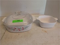 CorningWare type casserole with lid, small