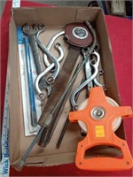 Wrenches, large tape measures and more