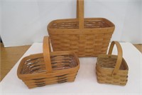 Longaberger Baskets 4 1/2" to 13"L