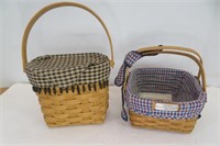 Longaberger Baskets 7 1/2 & 7"W