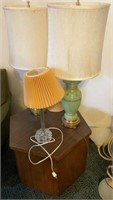 Three Lamps and End Table