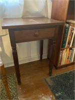 Antique Walnut One-Drawer Table