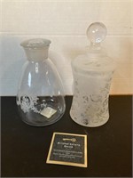 Decorative Lidded Glass Jars