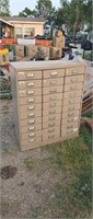 Metal thirty drawer organizer cabinet
