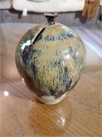 Potter Signed Unique Vase - Well Made Stoneware