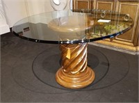 Round Glass Top Dining/Foyer Table