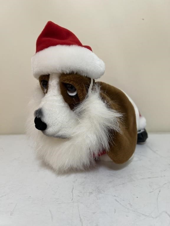Christmas plush dog