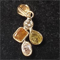 $1500 14K  Diamond (0.85Ct,Si2-I1,Yellow,Brown And