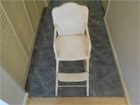 White Metal Amsco Doll Size High Chair
