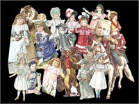 15+ Vtg Paper Cutouts & Paper Dolls