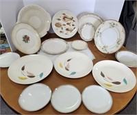 Plates, mismatching, various makers