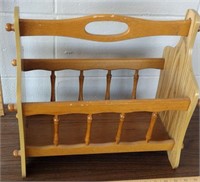 Wooden Book Magazine Rack