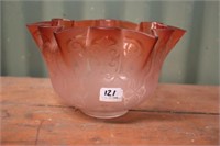 Pink/Apricot etched light shade (Electric?)