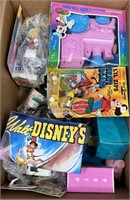 Disney Treasure Box w Vintage Sealed Toys +