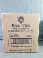 New in Box KleanN'Go Hand Sanitizer Gel 6 x 1L